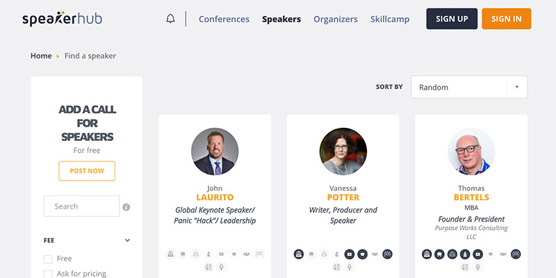 how to find a keynote speaker - directory